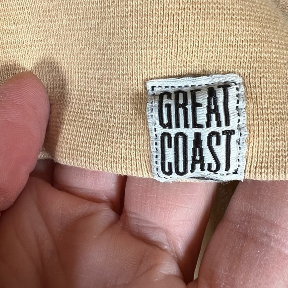 Great Coast yellow relaxed Saugatuck Michigan distressed sweatshirt sz XL preppy - Picture 6 of 8